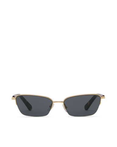 Women's sunglasses with gold frame and tortoiseshell accents